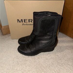 Merrell Wisteria Black Air Cushion Women’s Wedge Boots- Size 6.5